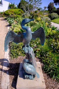 Cormorant statue at the park