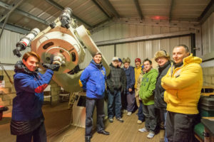 Some visitors from West Point Military Academy at the OCA Kuhn Telescope